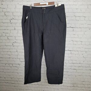 NWT Royal Robbins Black Paseo Stretch Nylon Traveler UPF Pants Slim 16 (36x28)